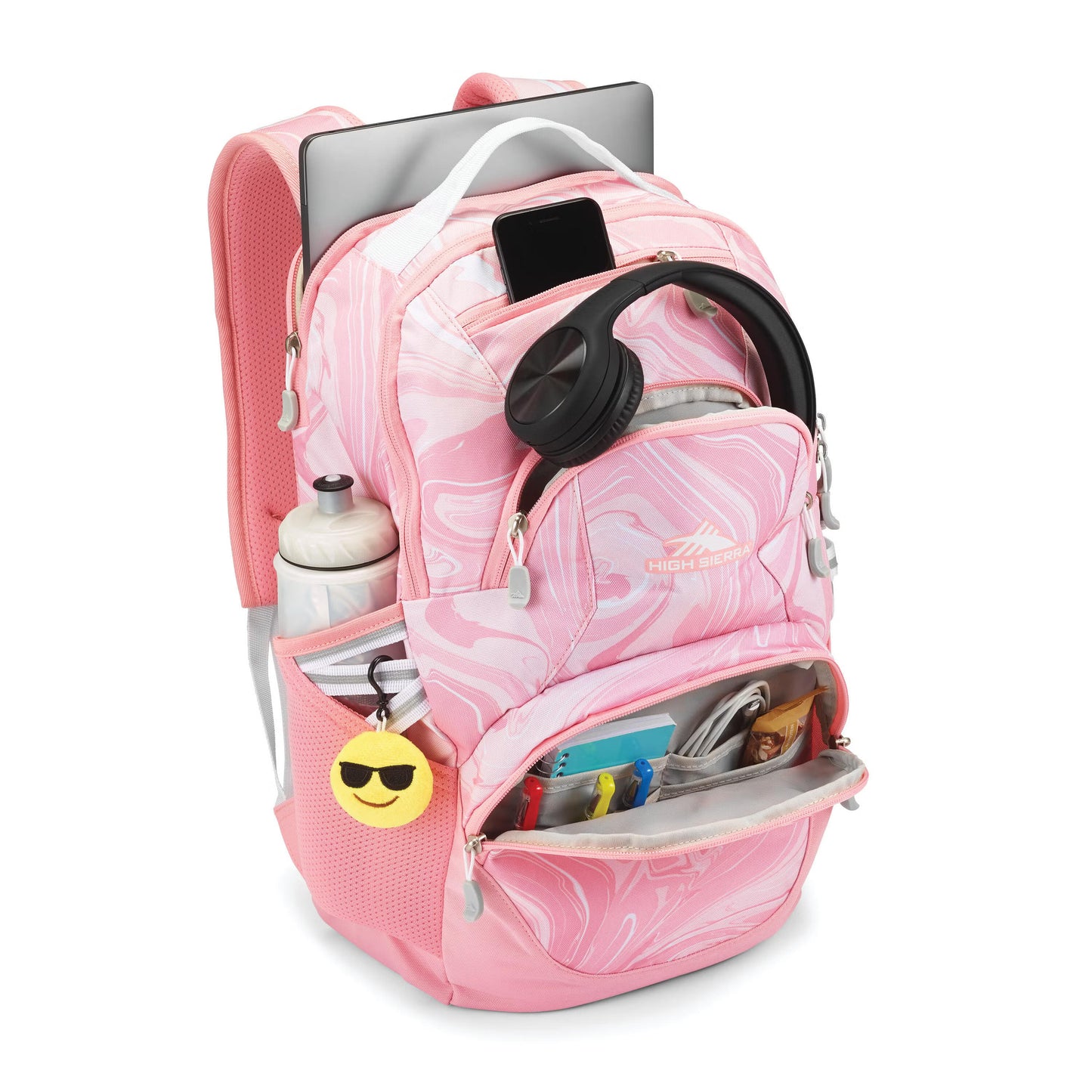 High Sierra Swoop SG Laptop Backpack - Pink Marble/Bubblegum Pink