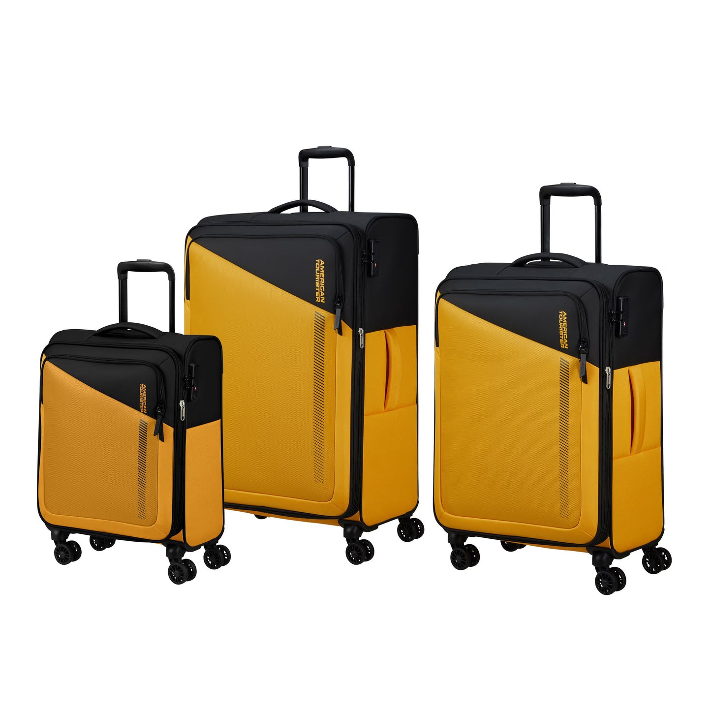 American Tourister Ensemble de 3 pièces Daring Dash Softside - Noir/Jaune