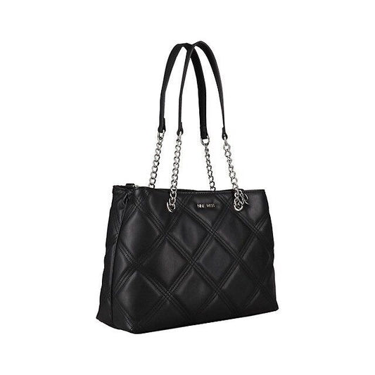 Nine West Skyes Quilted Shoulder Satchel - Black