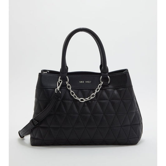 Nine West Judilee Snap Button Closure Satchel Bag – Black