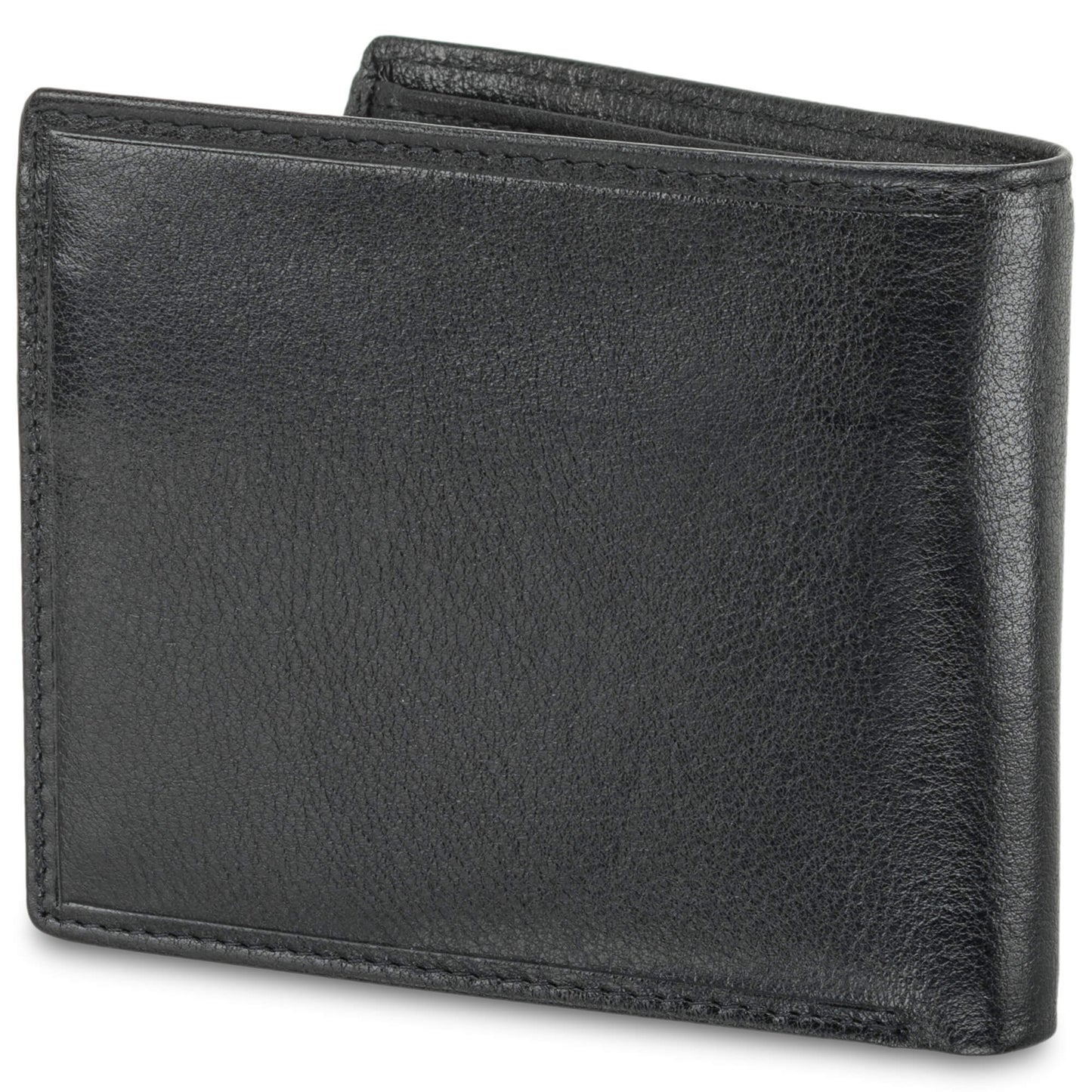 Portefeuille central à aile sécurisée RFID pour homme Mancini avec poche à pièces - Noir