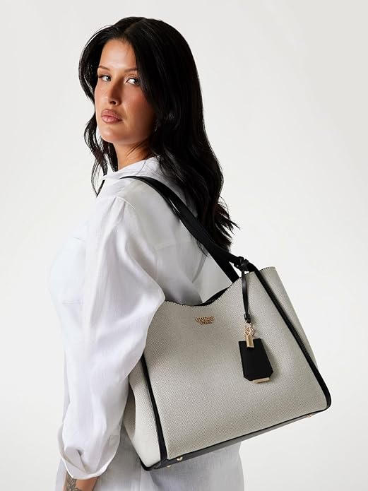 Sac fourre-tout GUESS Nicolette Girlfriend - Noir naturel