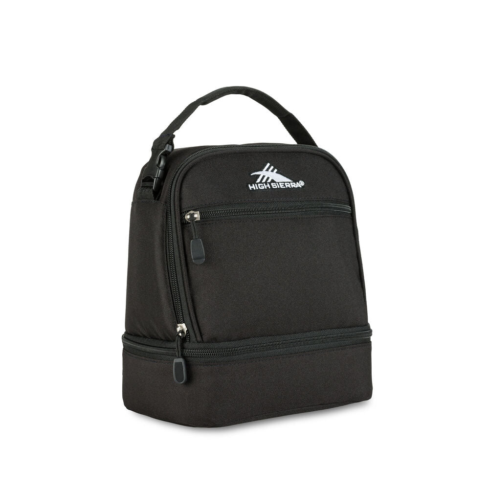 Kit de déjeuner à compartiments empilés High Sierra - Noir