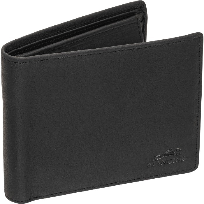 Portefeuille RFID sécurisé Mancini Buffalo avec poche à pièces - Noir