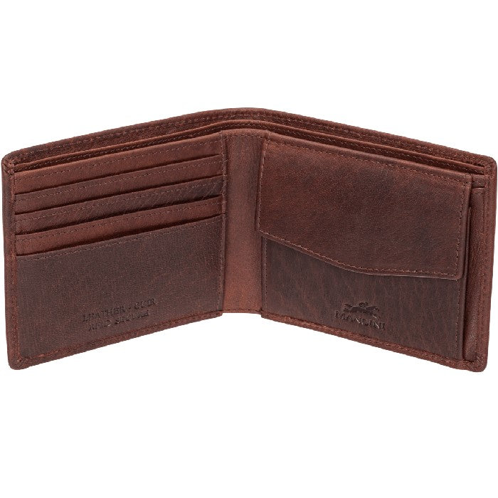 Portefeuille RFID sécurisé Mancini Buffalo avec poche à pièces - Noir