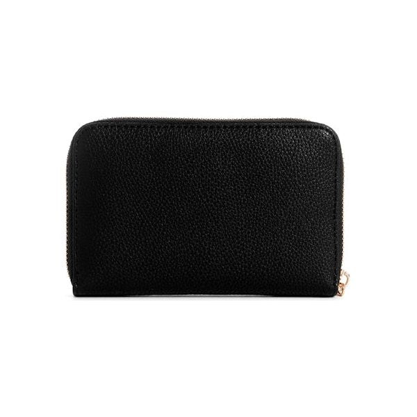 Portefeuille moyen zippé autour Cerelia Laurel GUESS - Noir