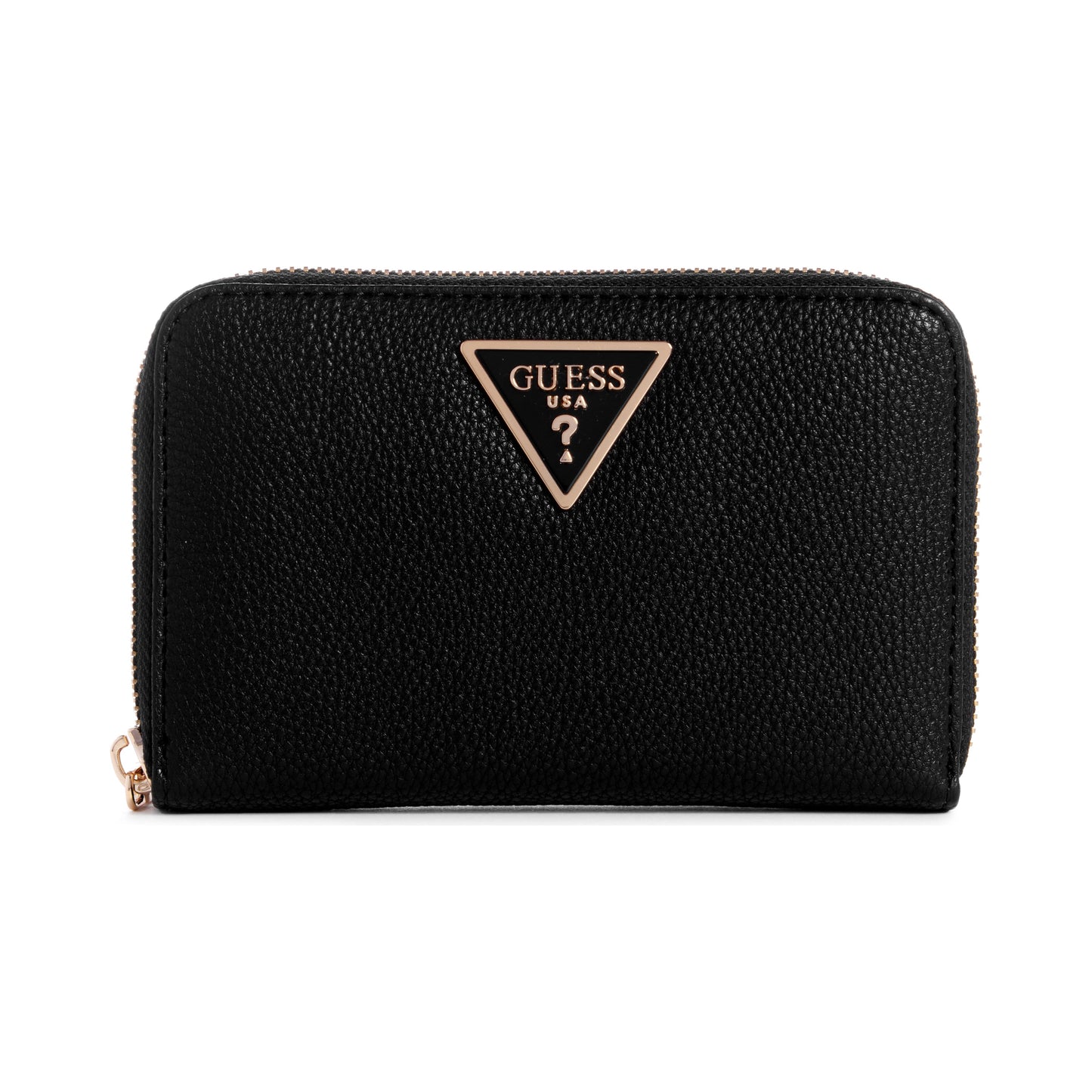 Portefeuille moyen zippé autour Cerelia Laurel GUESS - Noir