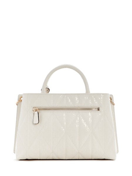 GUESS Aldina Girlfriend Satchel - Off White