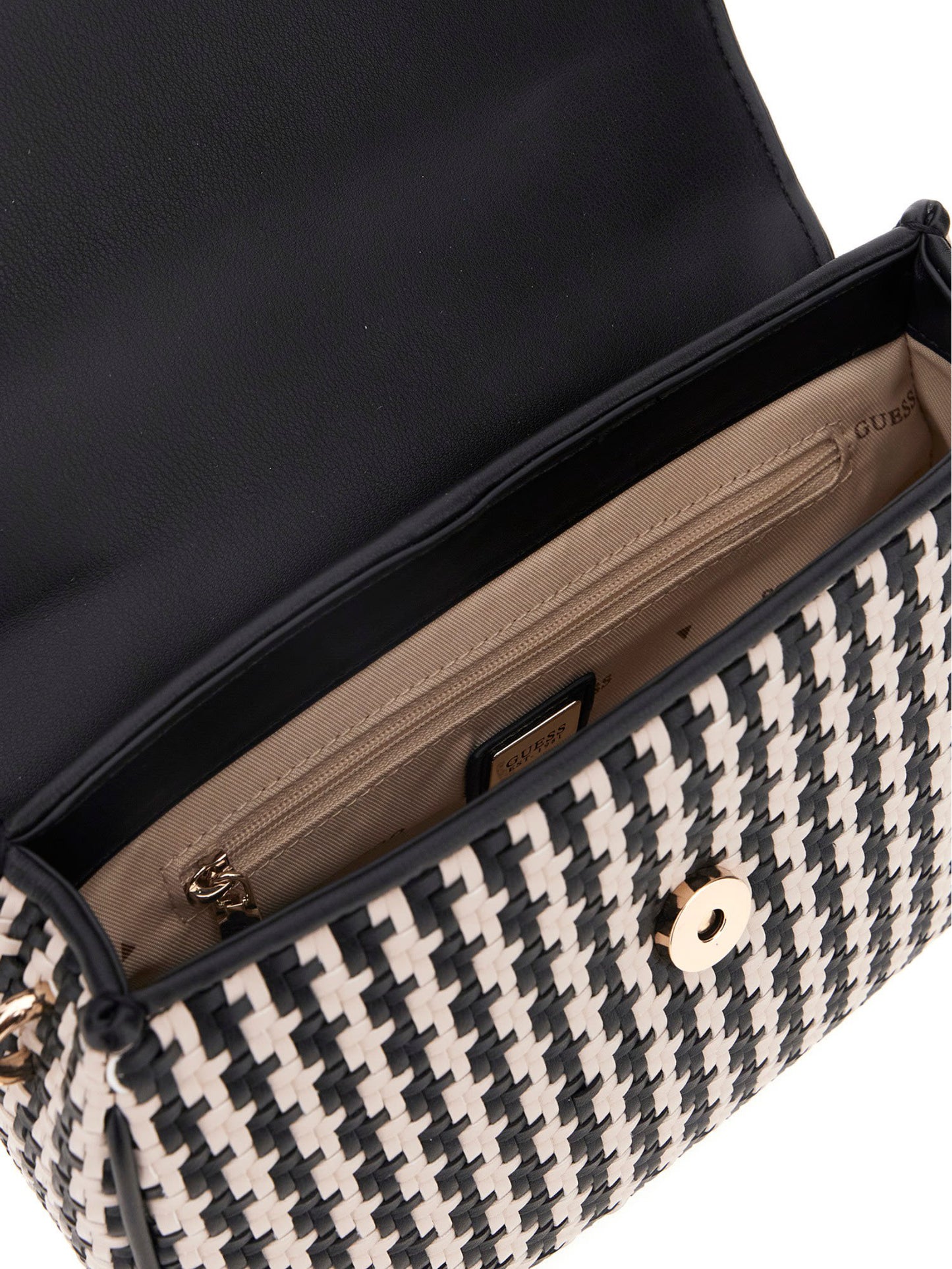 GUESS Mirema Sac à Main à Rabat - Noir/Multicolore