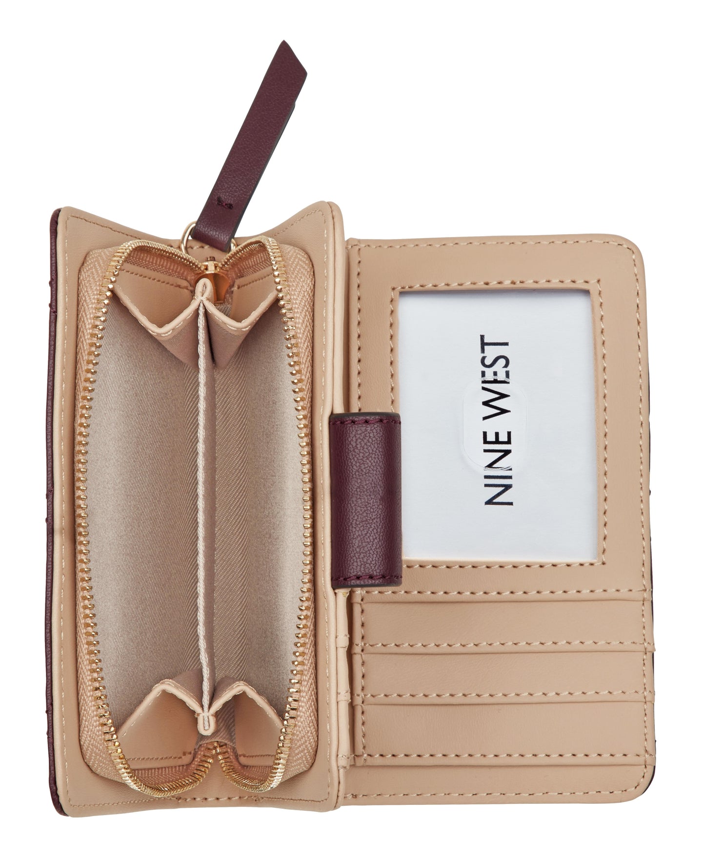 Nine West Handbags HALEEMA SLG FRENCH WALLET BOYSENBERRY