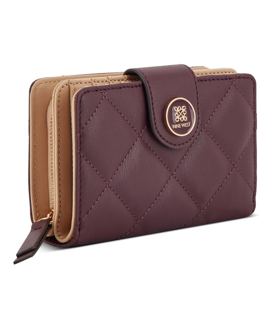 Nine West Handbags HALEEMA SLG FRENCH WALLET BOYSENBERRY