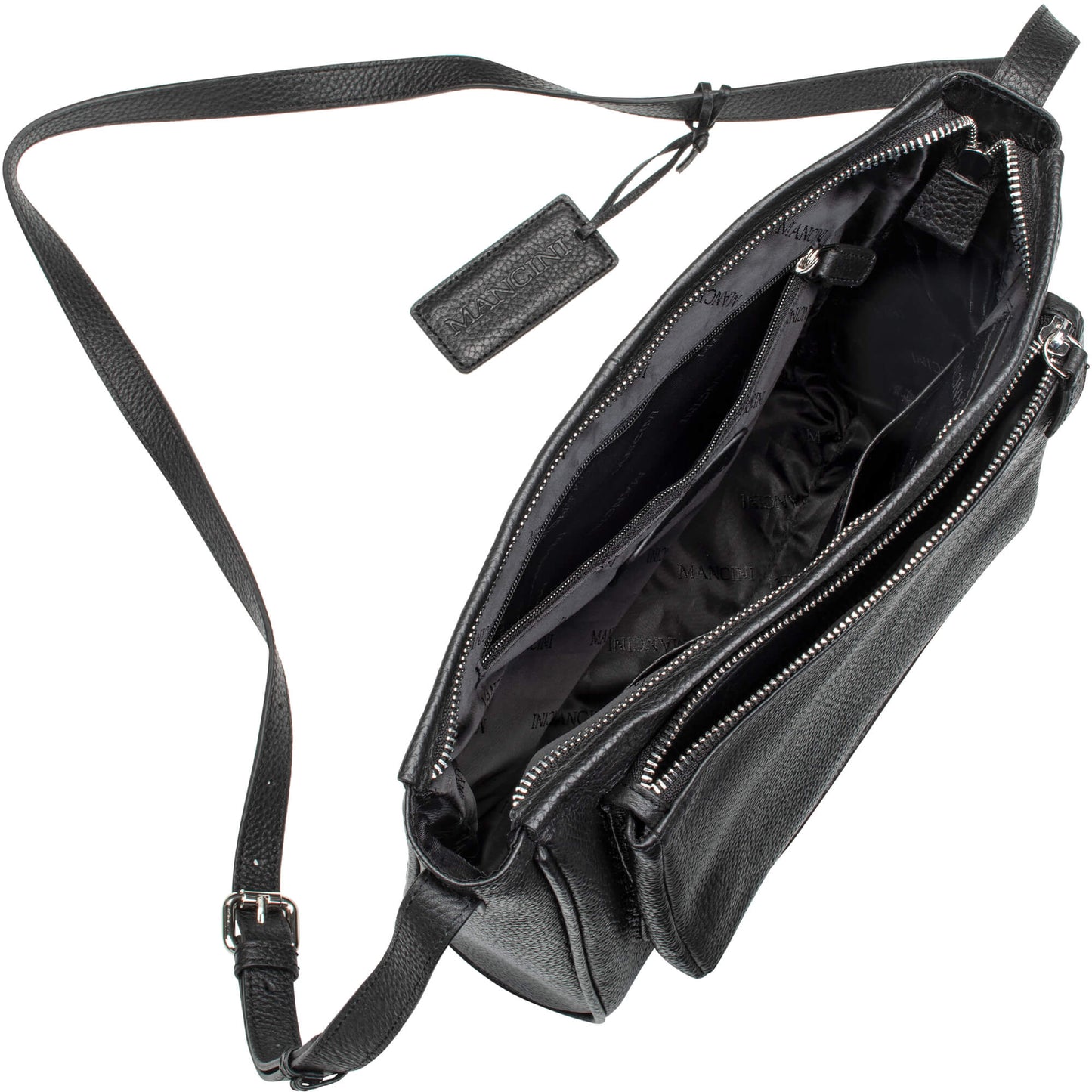 Sac bandoulière Michelle en cuir grainé Mancini