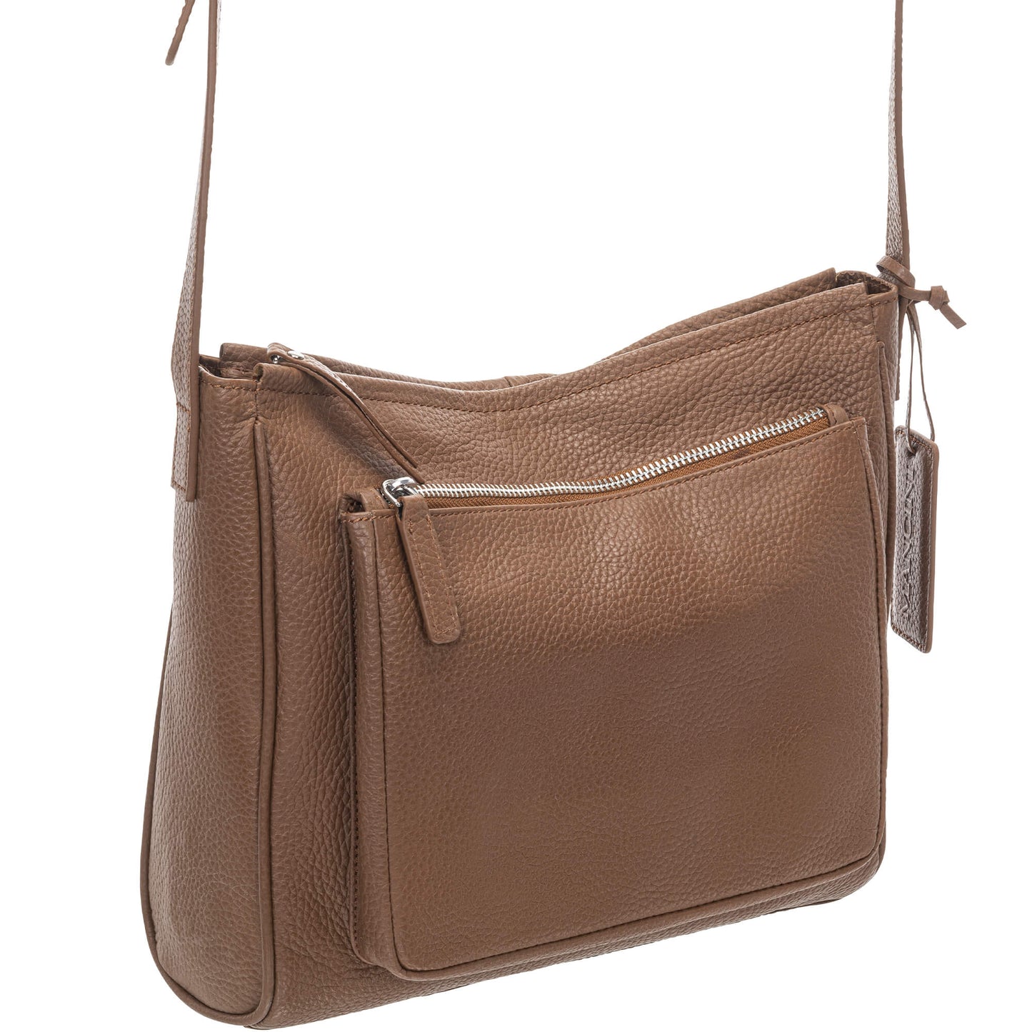 Sac bandoulière Michelle en cuir grainé Mancini