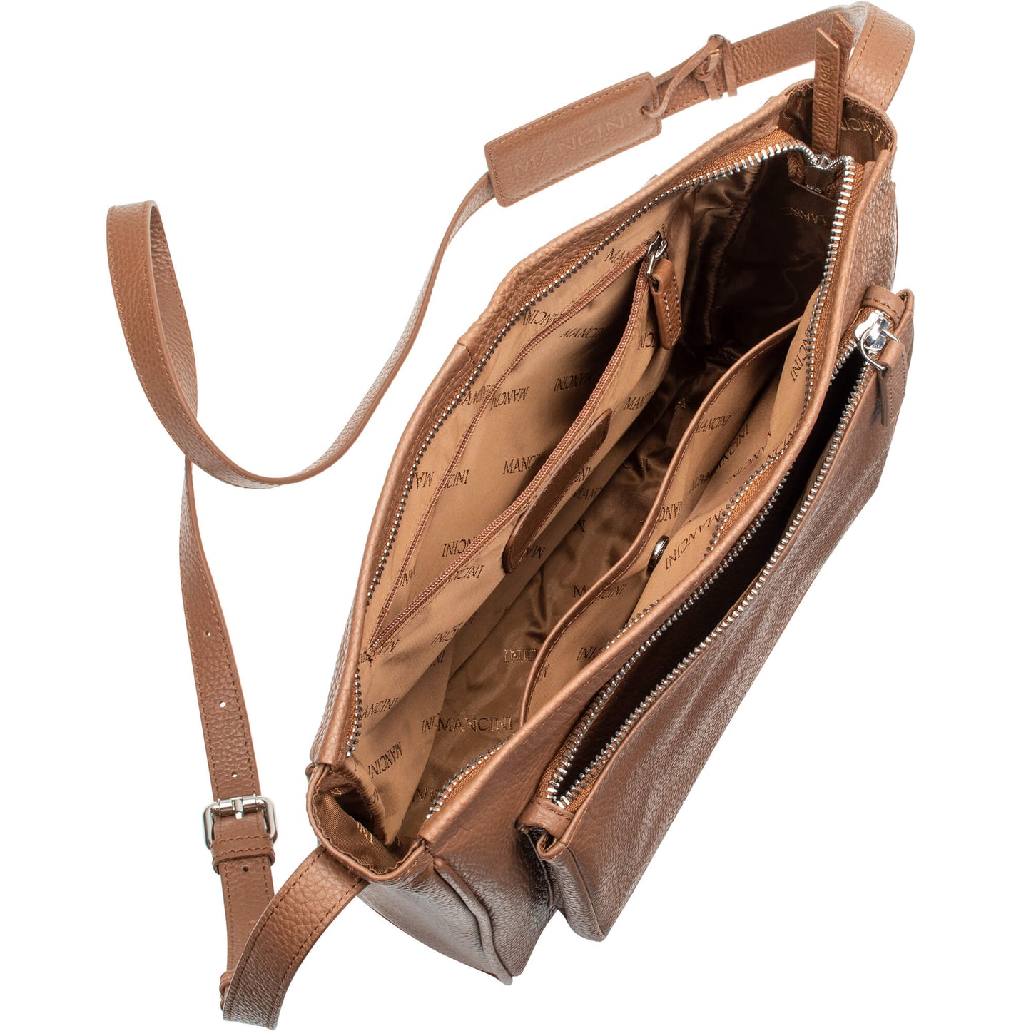 Sac bandoulière Michelle en cuir grainé Mancini
