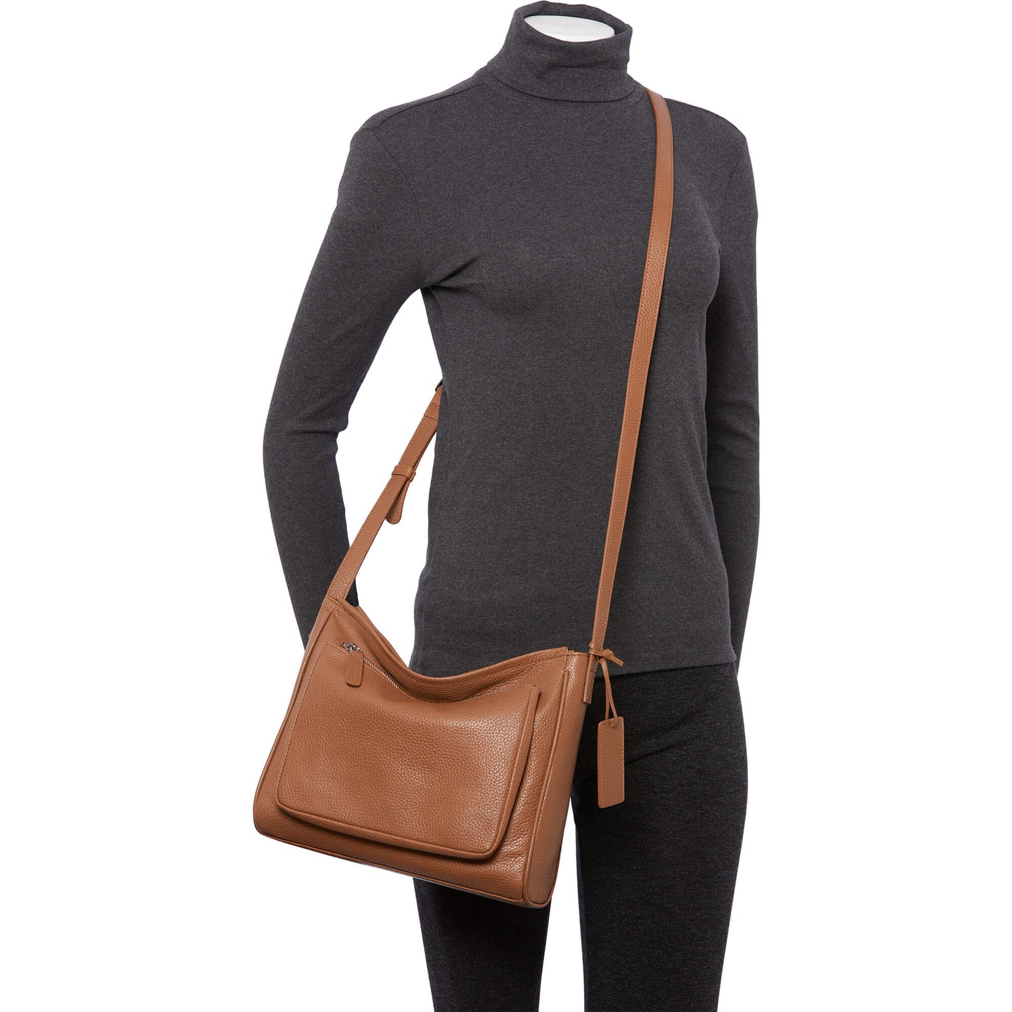 Sac bandoulière Michelle en cuir grainé Mancini