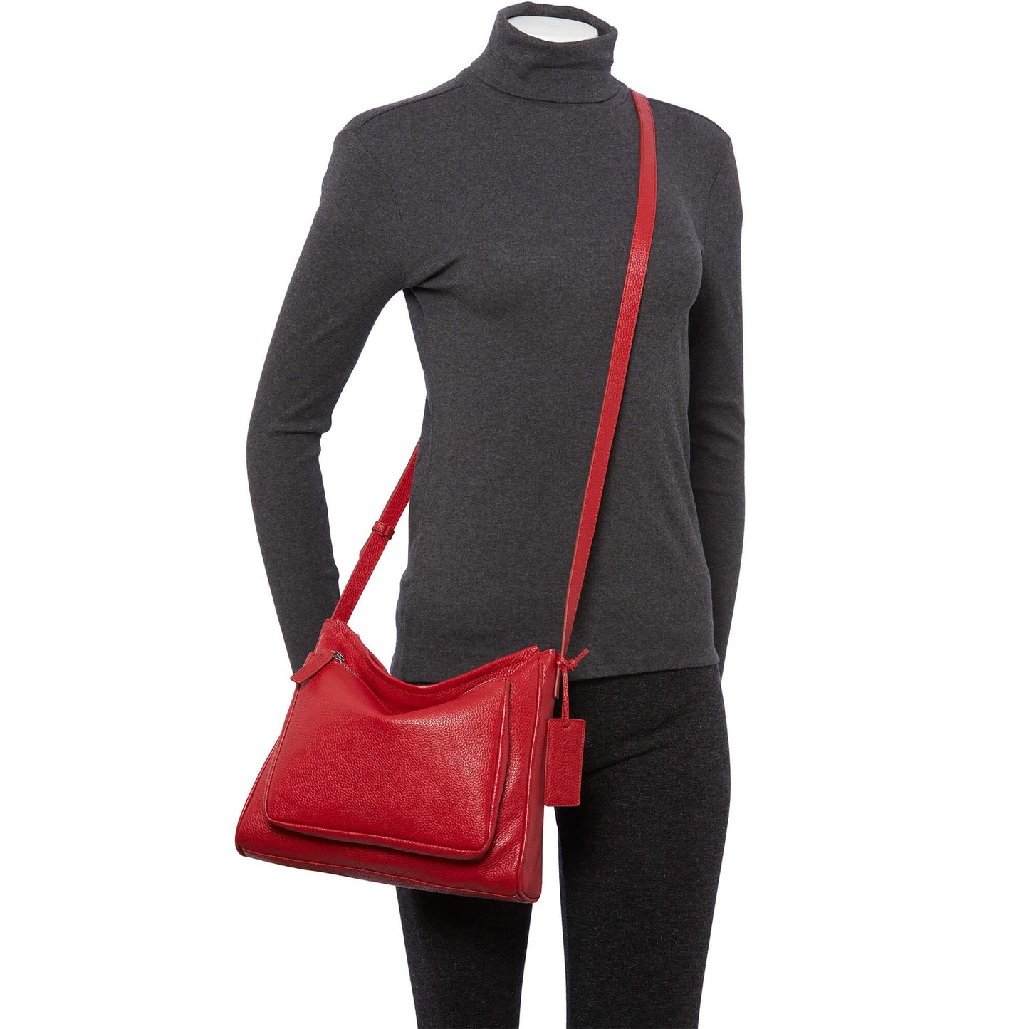 Sac bandoulière Michelle en cuir grainé Mancini