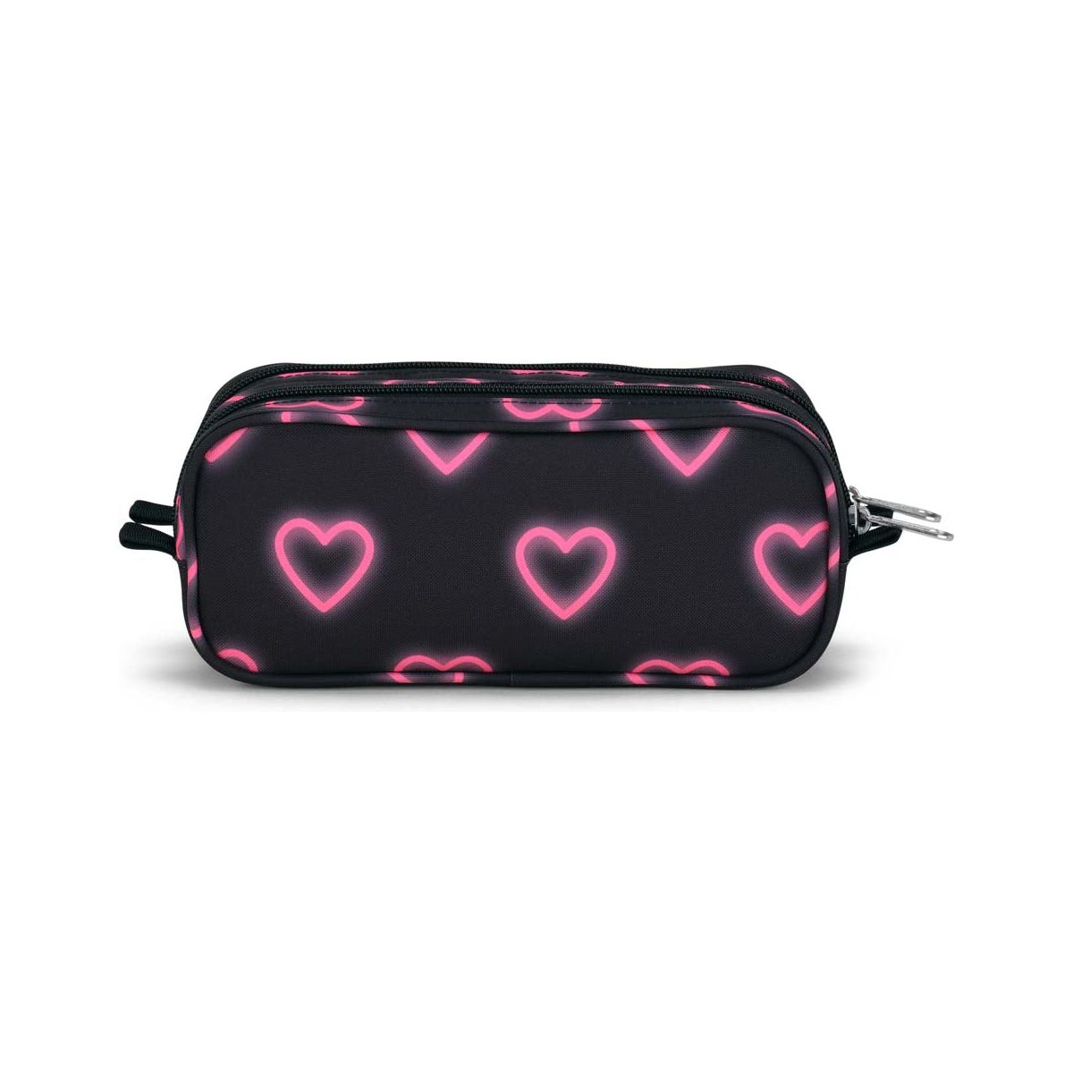 JanSport Large Accessory Pouch - Happy Hearts Black