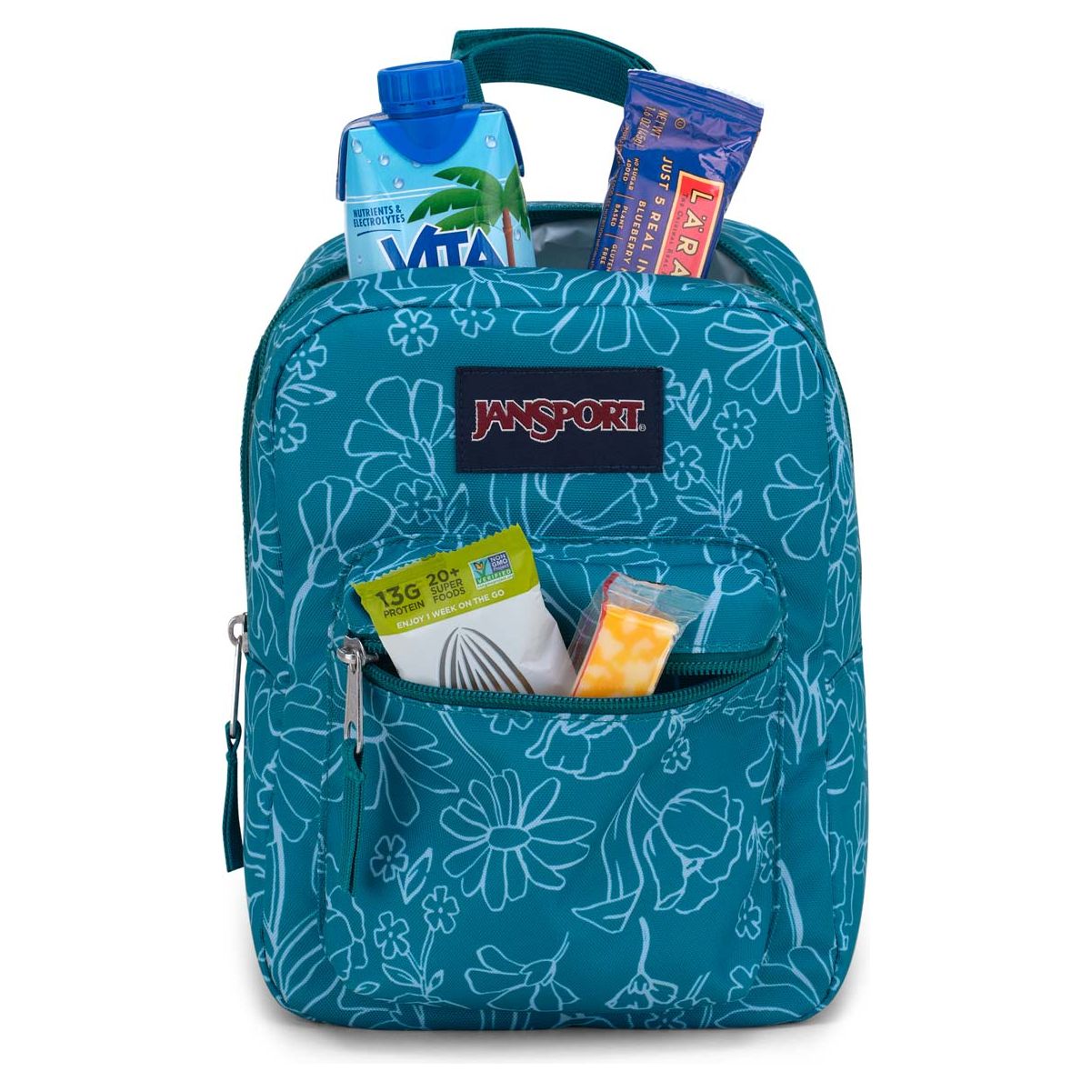 Jansport Big Break Lunch Bag - Delightful Daisies Green