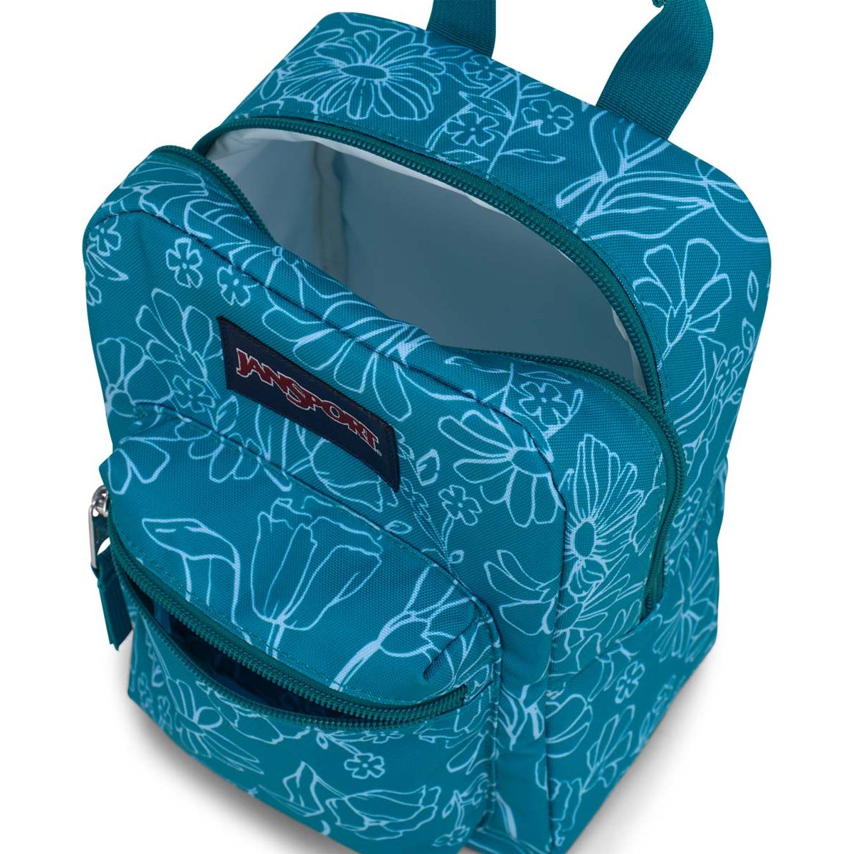 Jansport Big Break Lunch Bag - Delightful Daisies Green