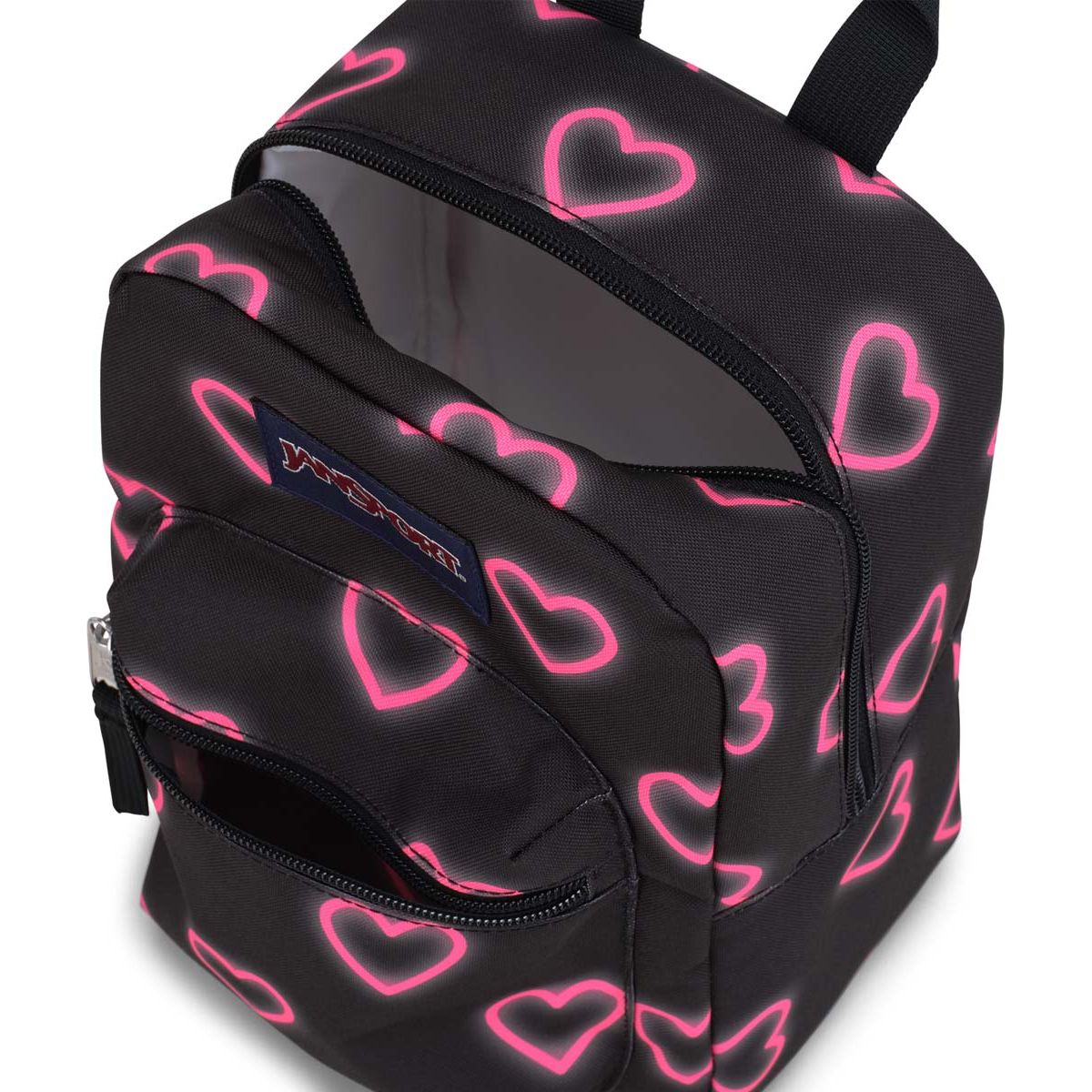 Jansport Big Break Lunch Bag - Happy Hearts Black