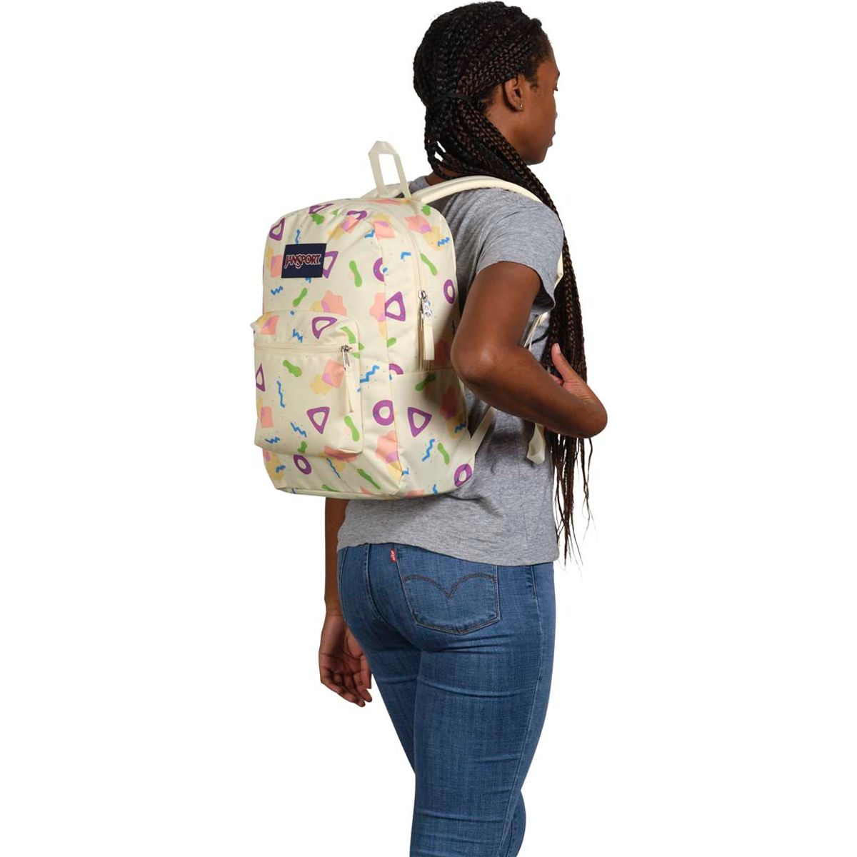 JanSport Cross Town Backpack - Memphis Mood Neon