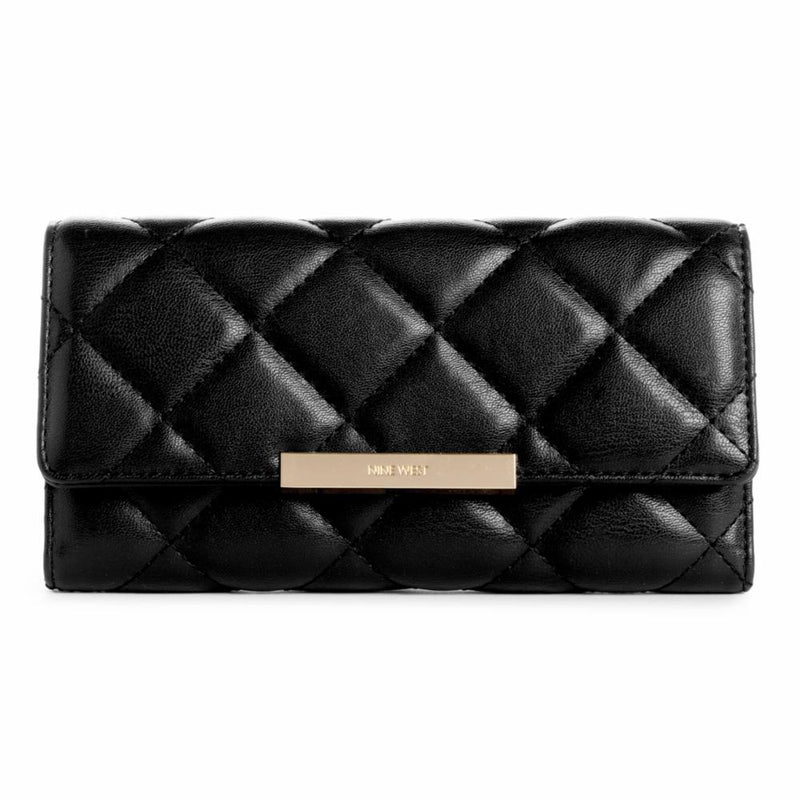 Portefeuille à carreaux Nine West Mirabella SLG - Noir