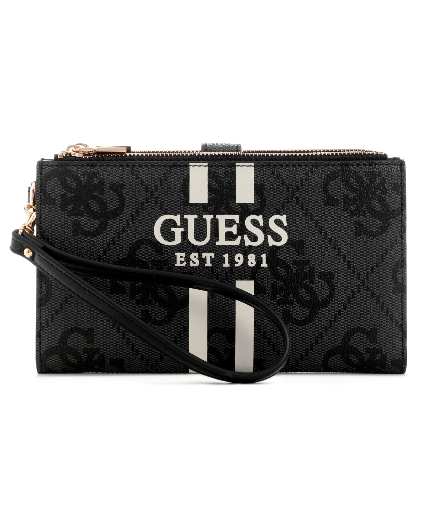 Organisateur double zip GUESS Laurel II SLG - Logo Latte