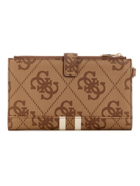 Organisateur double zip GUESS Laurel II SLG - Logo Latte