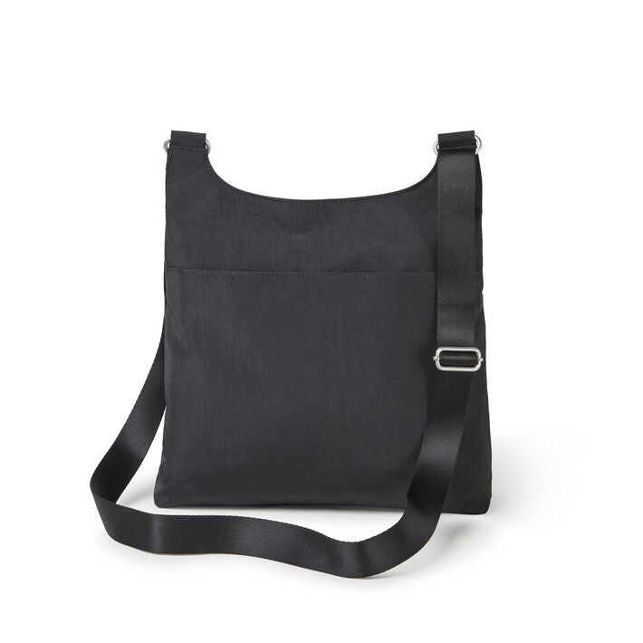 Baggallini On Track Sac à bandoulière zippé avec dragonne pour téléphone RFID