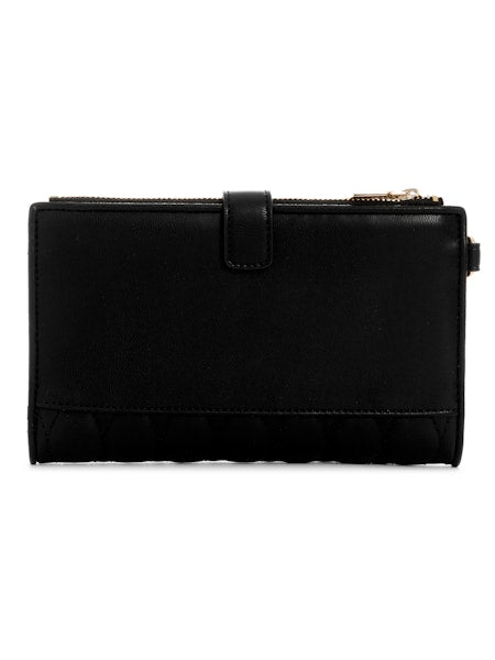 GUESS Valla SLG Double Zip Organizer Wallet - Black