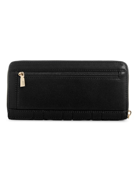 GUESS Edita SLG Large Zip Around Wallet - Black