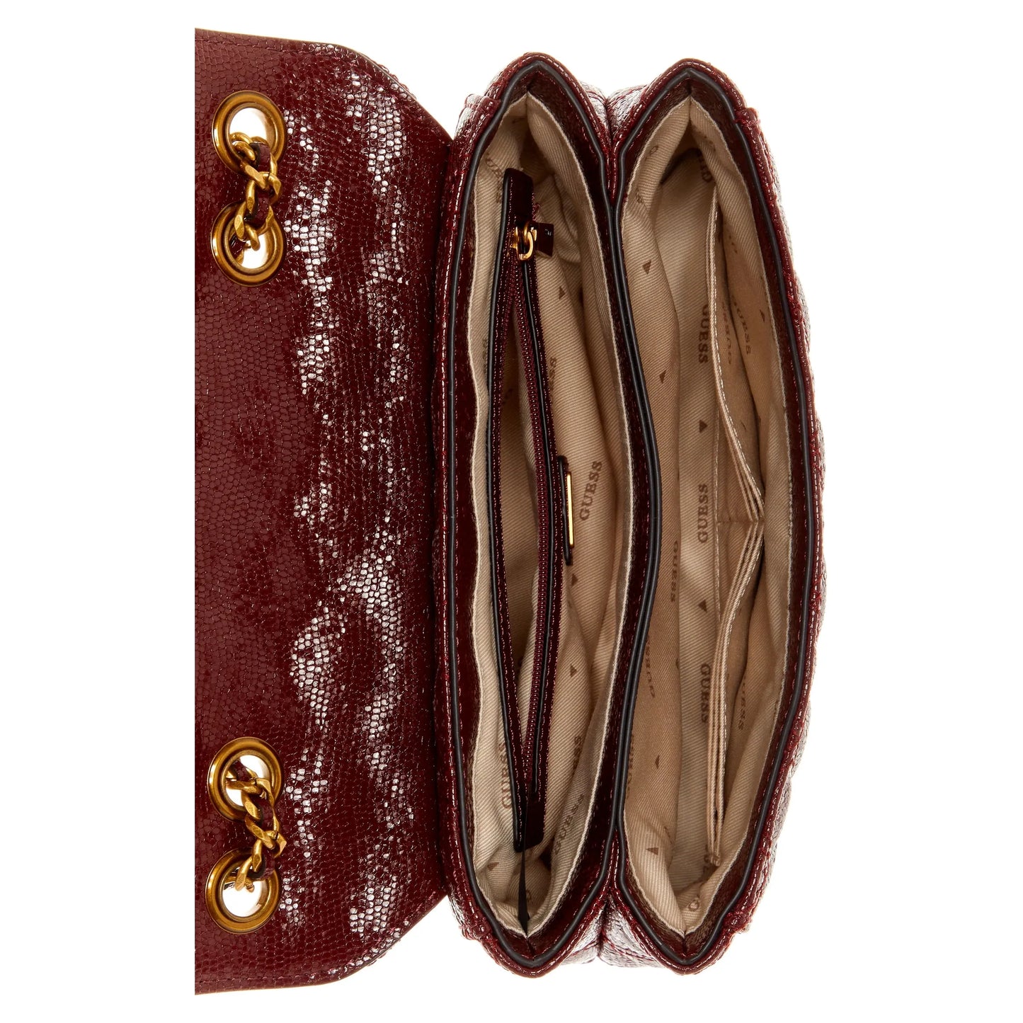 Guess Giully 2 Comp Convertible Flap - Burgundy