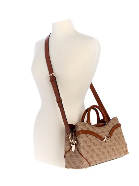 GUESS Dea Girlfriend Satchel - Latte Logo