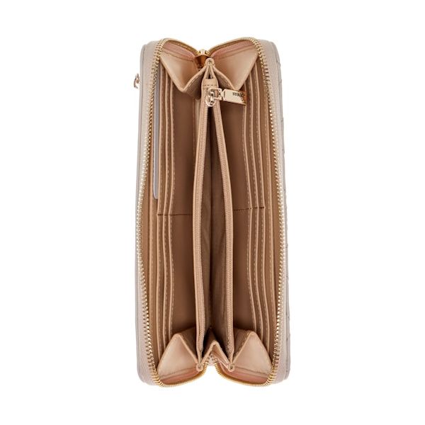 Guess Zamira SLG Large Zip Around Wallet - Dark Taupe