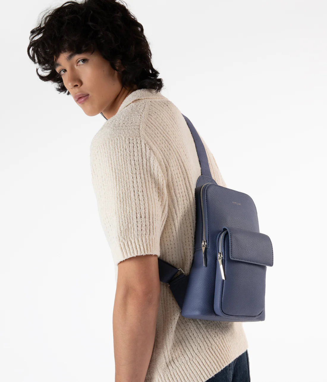 Matt & Nat Allar Vegan Sling Bag Grain - Black