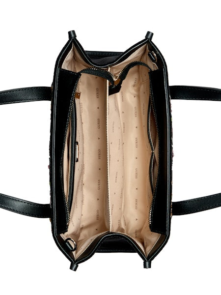 GUESS Zalina 2 Comp Tote Bag - Black Multi