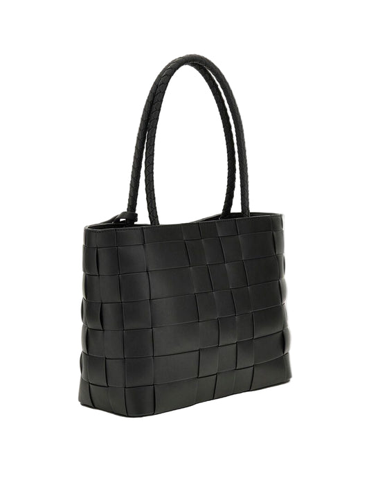 GUESS Mirema Woven Girlfriend Tote - Black