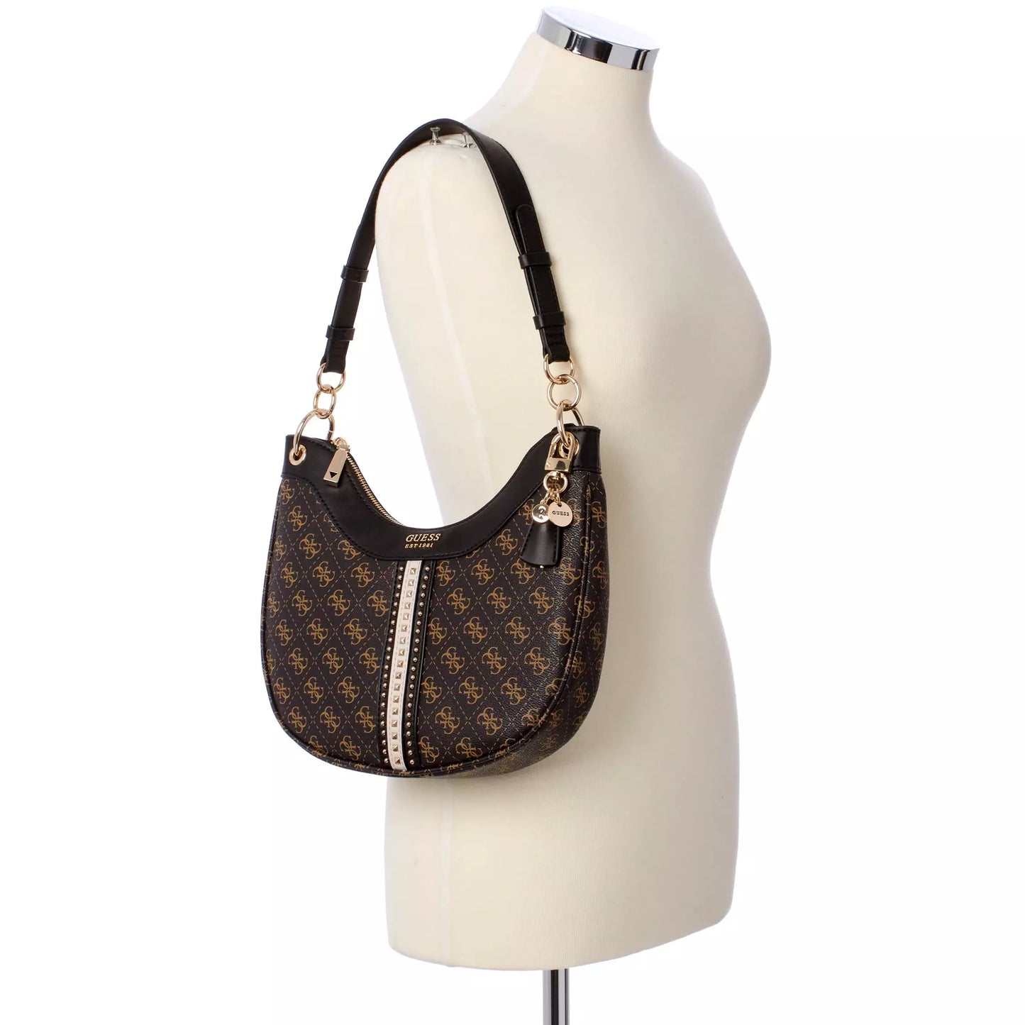 GUESS Kasinta Hobo - Brown Logo Multi