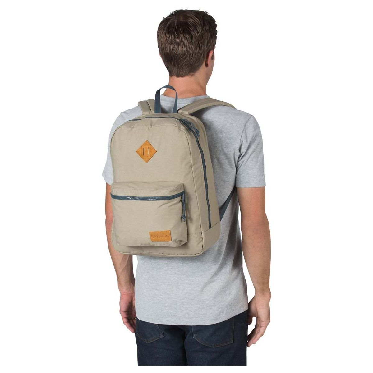 JANSPORT Super Lite Backpack -Oyster W/Dark Slate