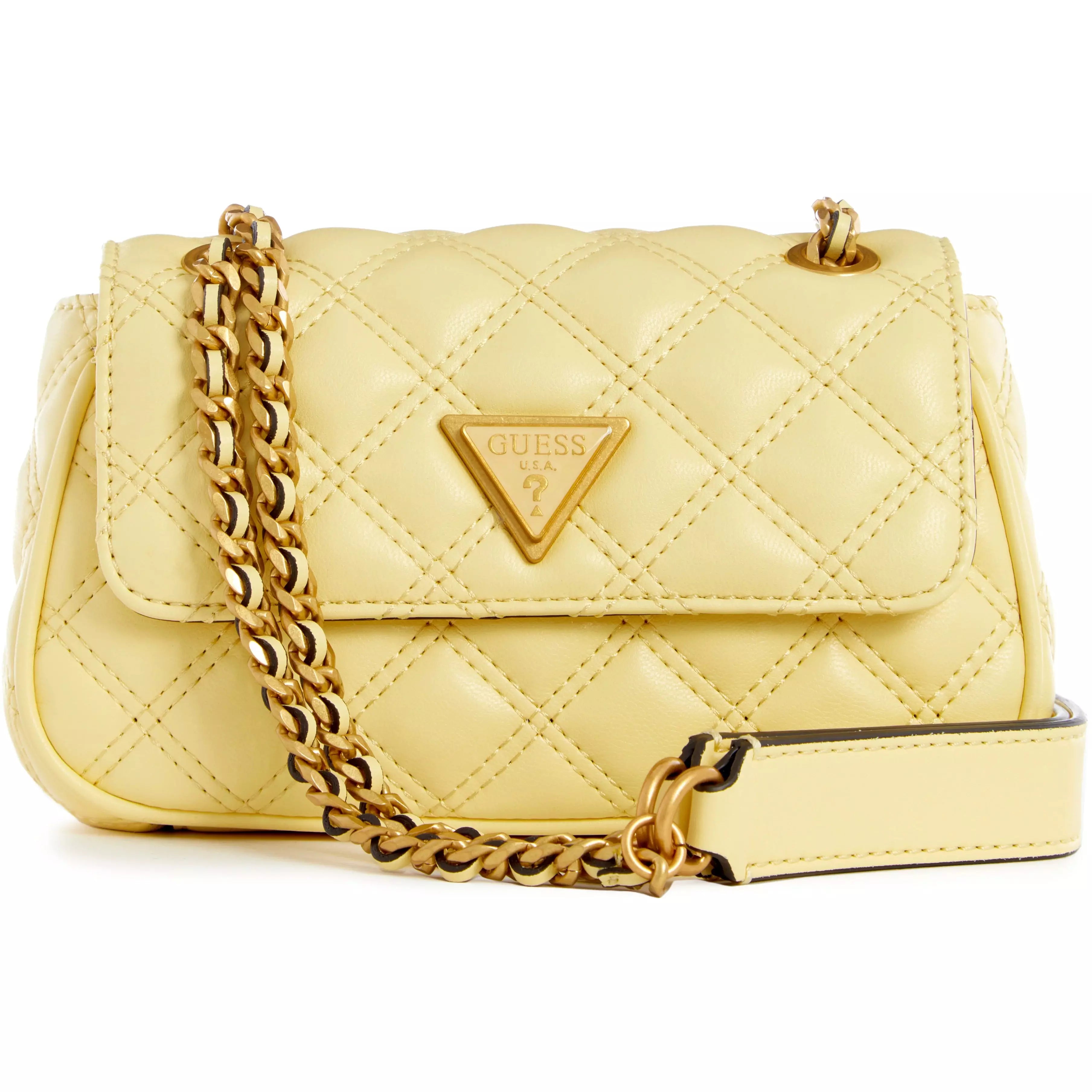 GUESS Mini Giully Convertible Flap Crossbody Bag Yellow