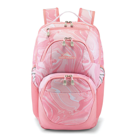 High Sierra Swoop SG Laptop Backpack - Pink Marble/Bubblegum Pink