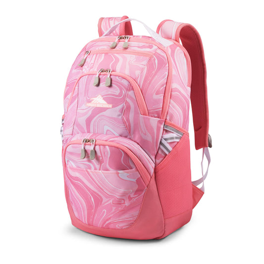 High Sierra Swoop SG Laptop Backpack - Pink Marble/Bubblegum Pink