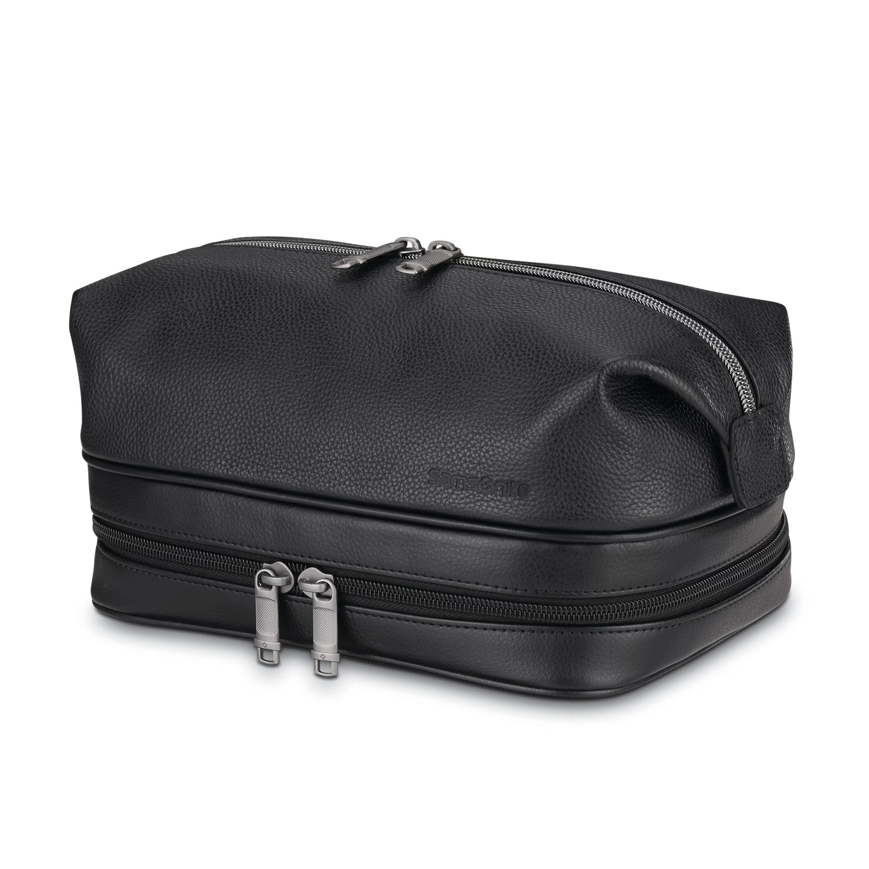 Samsonite Classic Leather Travel Kit With Zip Bottom