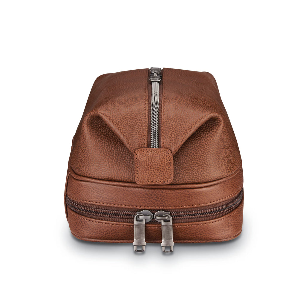 Samsonite Classic Leather Travel Kit With Zip Bottom