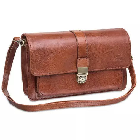 Sac unisexe Mancini Arizona avec organisateur avant - Cognac