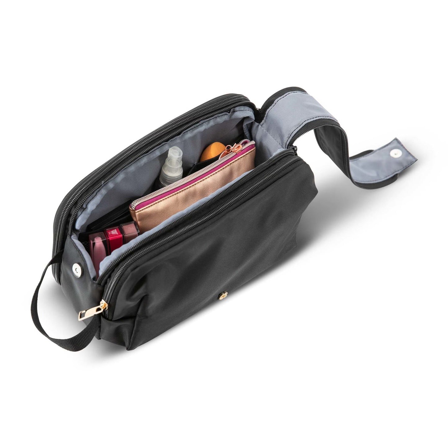 Samsonite Companion Sacs Kits de Voyage Trousse de Voyage Deluxe à Fermeture Éclair Supérieure - Noir