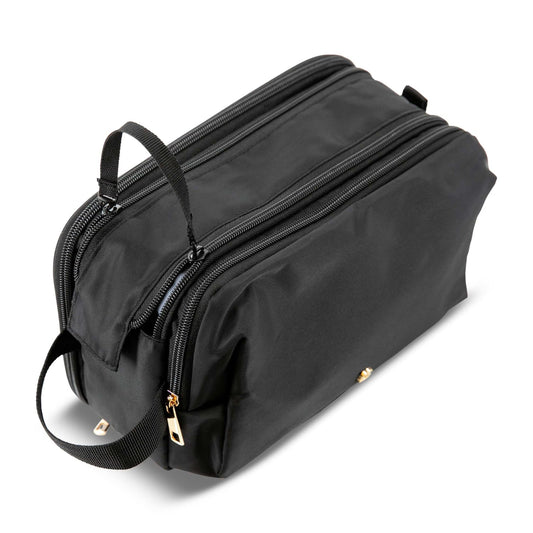 Samsonite Companion Sacs Kits de Voyage Trousse de Voyage Deluxe à Fermeture Éclair Supérieure - Noir