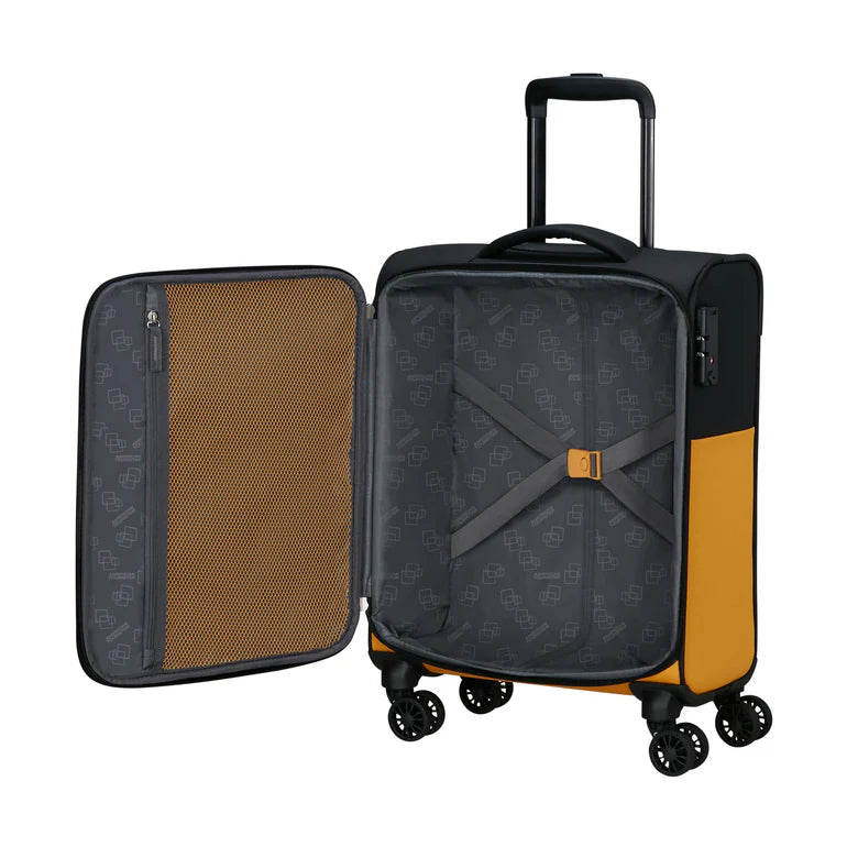 American Tourister Daring Dash Softside Carry On Luggage - Black/Yellow