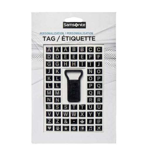 Clip d'identification de personnalisation Samsonite avec autocollants - Noir