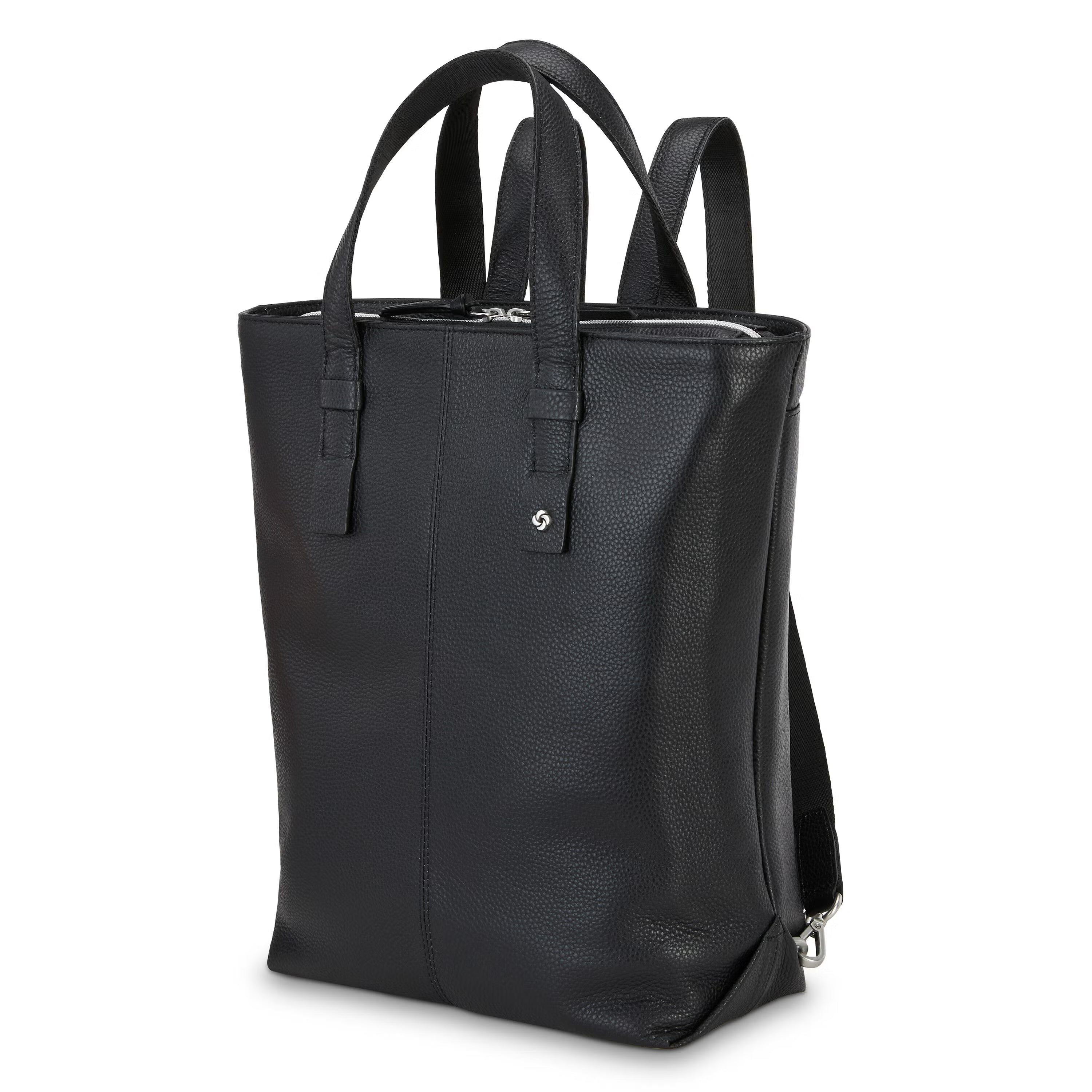 Samsonite Ladies Leather Backpack Convertible 13" - Black